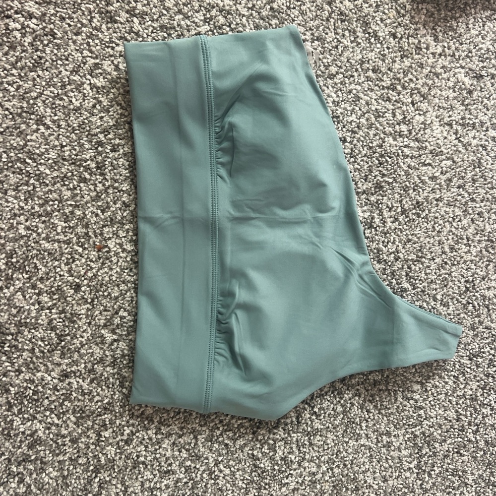 Teal One-Shoulder Sports Bra